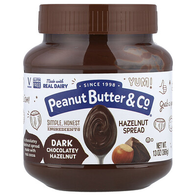 Product Image for Peanut Butter & Co., Hazelnut Spread, Dark Chocolatey Hazelnut, 13 oz (369 g)