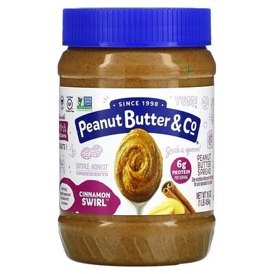 Peanut Butter & Co. Спред с арахисовой пастой, завиток корицы, 454 г (16 унций)