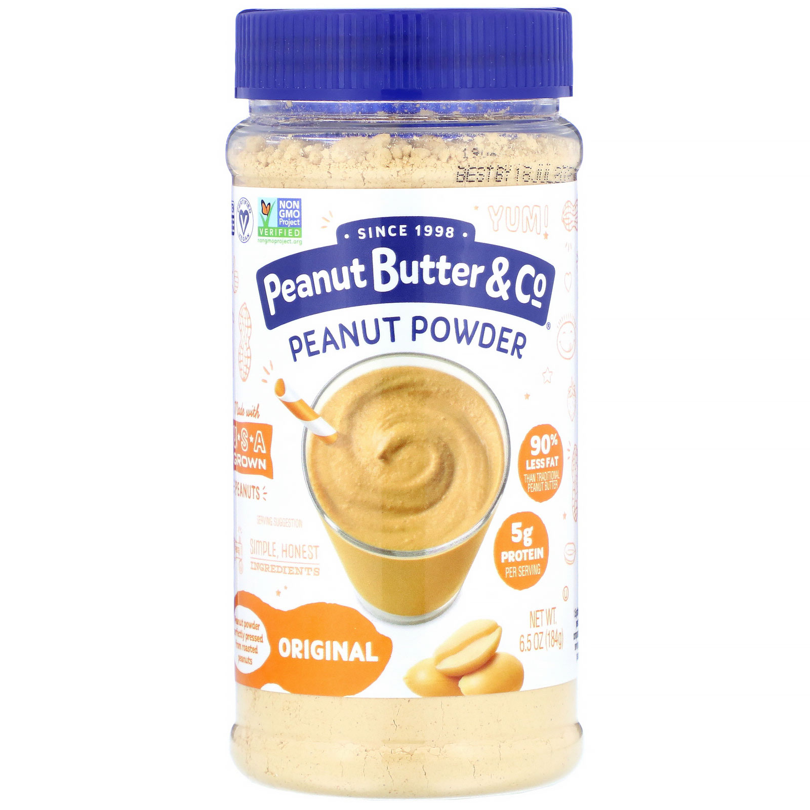 Peanut Butter Co. 無料サンプルOK ピーナッツパウダー オリジナル 海外輸入 184g 6.5オンス