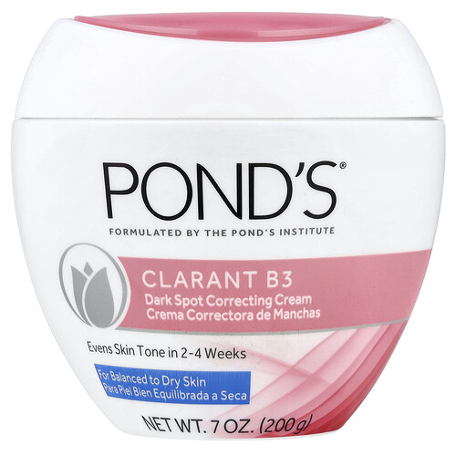 Pond's, Clarant B3 Creme zur Korrektur von Dunklen für ausgewogene bis trockene Haut, 200 g