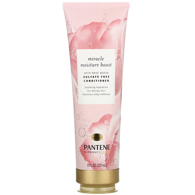 Купить Pantene Pro-V, Nutrient Blends, Miracle Moisture Boost, Sulfate Free Conditioner with Rose Water, 8 fl oz (237 ml)
