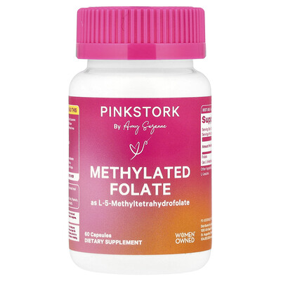 Product Image for Pink Stork, Methylated Folate, 60 Capsules