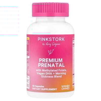 Product Image for Pink Stork, Premium Prenatal, 60 Capsules