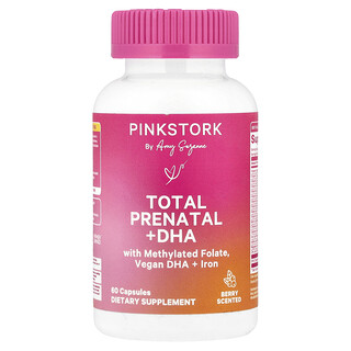 بينك ستروك‏, Total Prenatal + DHA ، توت ، 60 كبسولة