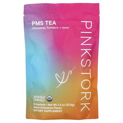 Pink Stork PMS Tea, Warm Cinnamon, 15 Sachets, 1.3 oz (37.5 g)