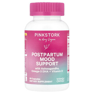 Pink Stork, Postpartum Mood Support, 60 Capsules