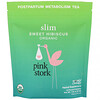 Slim, органический чай для ускорения метаболизма после родов, сладкий гибискус, 15 биоразлагаемых саше