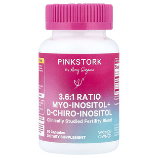 Pink Stork, Mioinositol y D-quiroinositol en una proporción 3,6:1, 60 cápsulas