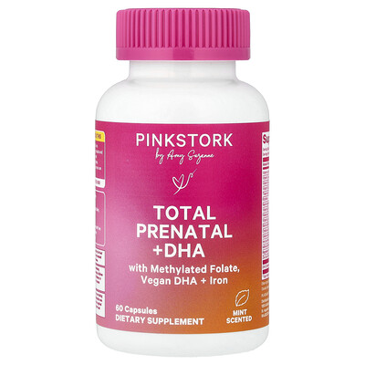 Product Image for Pink Stork, Total Prenatal + DHA, Mint, 60 Capsules