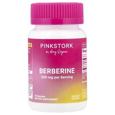 Product Image for Pink Stork, Berberine, 500 mg, 30 Capsules
