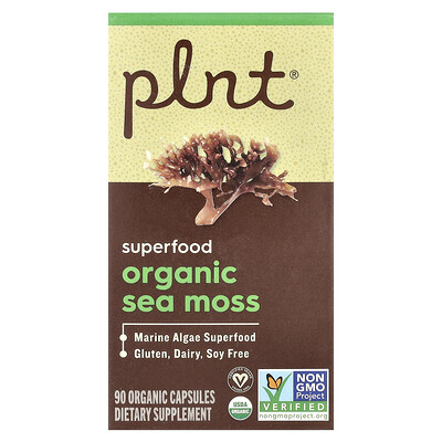 Plnt  Organic Sea Moss  90 Organic Capsules