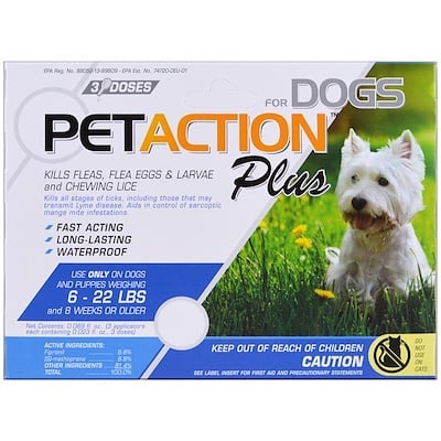 

PetAction Plus Для маленьких собак, 3 дозы - 0,023 ж. унц.