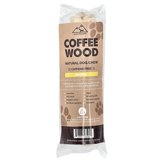 peaksNpaws, Natural Dog Chew, Medium, Kaffee-Holz, koffeinfrei, 1 Stück