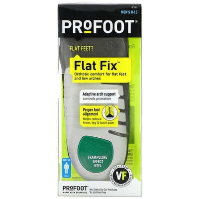 Profoot Flat Fix, адаптивная поддержка свода стопы, для мужчин 813 лет, 1 пара