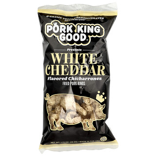Pork King Good, Chicharrones de sabores, Queso cheddar blanco, 49,5 g (1,75 oz)