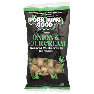 Pork King Good, Chicharrones con sabor, cebolla y crema agria`` 49,5 g (1,75 oz)