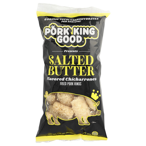 Pork King Good, Aromatisierte Chicharrones, gesalzene Butter, 49,5 g (1,75 oz.)