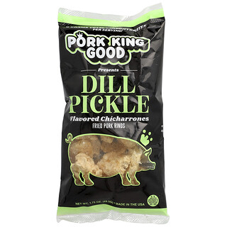 Pork King Good, Chicharrones con sabor, Pepinillo encurtido, 49,5 g (1,75 oz)