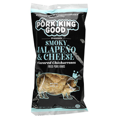 Pork King Good, Flavored Chicharrones, Smoky Jalapeno & Cheese, 1.75 oz (49.5 g)