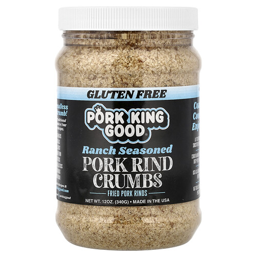 Pork King Good Pork Rind Crumbs, Ranch Seasoned , 12 oz (340 g)