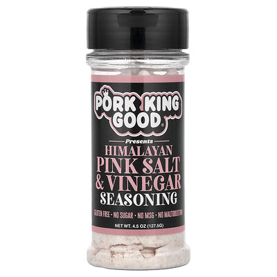 Pork King Good, Condimento con sal rosa del Himalaya y vinagre`` 127,5 g (4,5 oz)