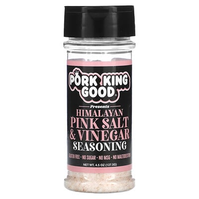 Pork King Good, Himalayan Pink Salt & Vinegar Seasoning , 4.5 oz (127.5 g)