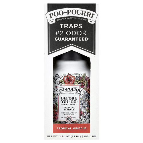Poo-pourri Before-You-Go® Toilet Spray, Tropical Hibiscus, 2 fl oz (59 ml)
