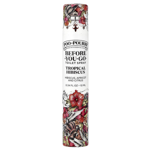 Poo-Pourri, Before-You-Go® Toilet Sprays, Tropical Hibiscus, 0.34 fl oz (10 ml)