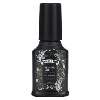 Poo-Pourri  Before-You-Go® Toilet Sprays  Backwoods  Cypress  Fresh Air and Pine  2 fl oz (59 ml)