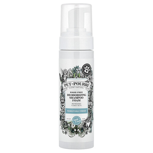 Poo-Pourri, Pet-Pourri™, Rinse-Free Deodorizing Shampoo Foam, Pawsitively Fresh, 6 fl oz (177 ml)