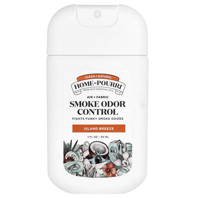 Poo-Pourri, Home-Pourri™, Control del olor a humo, Brisa isleña, 30 ml (1 oz. líq.)