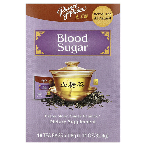 Prince of Peace, Kräutertee, Blutzucker, 18 Teebeutel, 32,4 g (1,14 oz.)