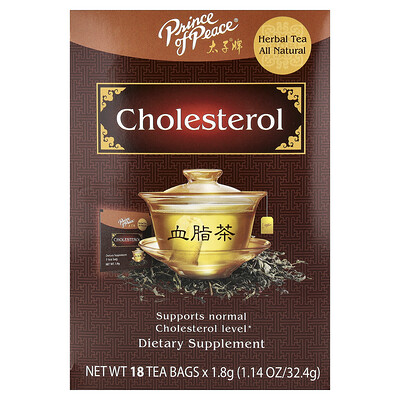 Prince of Peace, Té de hierbas, Colesterol`` 18 bolsitas de té, 32,4 g (1,14 oz)