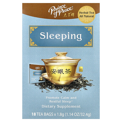 Prince of Peace, Té de hierbas, Para dormir`` 18 bolsitas de té, 32,4 g (1,14 oz)