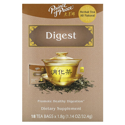 Prince of Peace  Herbal Tea  Digest  18 Tea Bags  1.14 oz (32.4 g)