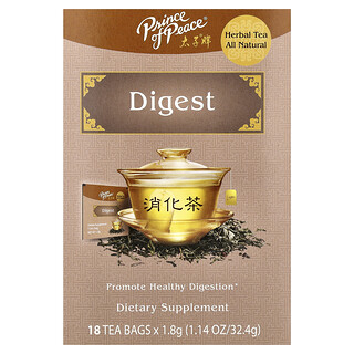 Prince of Peace, Tisane, Digest, 18 sachets de thé, 32,4 g
