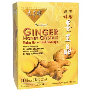 Отзывы о Принс оф пис, Instant Ginger Honey Crystals, 10 Bags, (18 g) Each