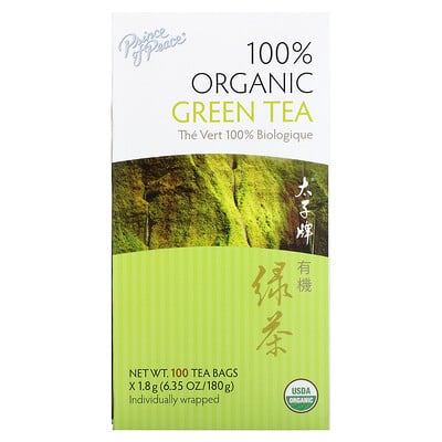 Купить Prince of Peace на 100% органический зеленый чай, 100 чайных пакетиков, 180 г (6, 35 унции)