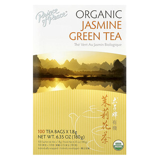 Prince of Peace, Té verde con jazmín orgánico, 100 bolsitas de té, 180 g (6,35 oz)