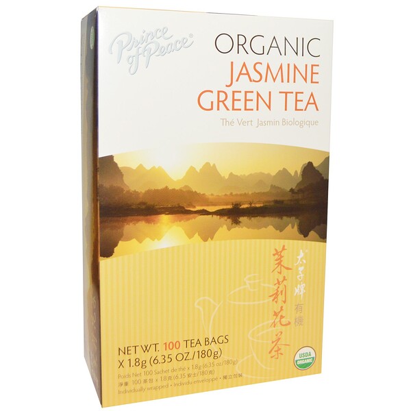 Prince of Peace, Organic, Jasmine Green Tea, 100 Tea Bags, 1.8 g Each ...