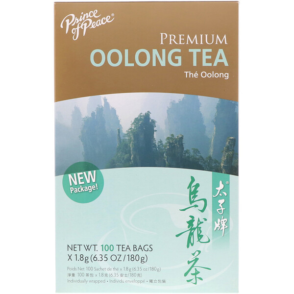 Prince of Peace‏, Premium Oolong Tea, 100 Individually Wrapped Tea Bags, (1.8 g) Each