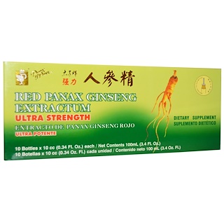 Prince of Peace, Red Panax Ginseng Extractum, Ultra Strength, 10 Bottles, 0.34 fl oz (10 cc) Each