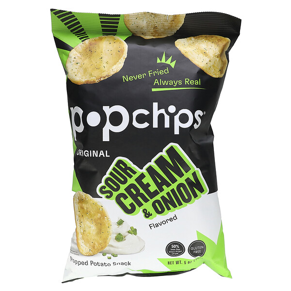 Popchips, 감자칩, 사워크림 & 양파, 5 oz (142 g)