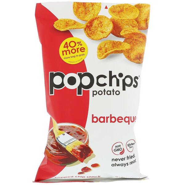 Popchips, ポテトチップス、バーベキュー、5 oz (142 g)