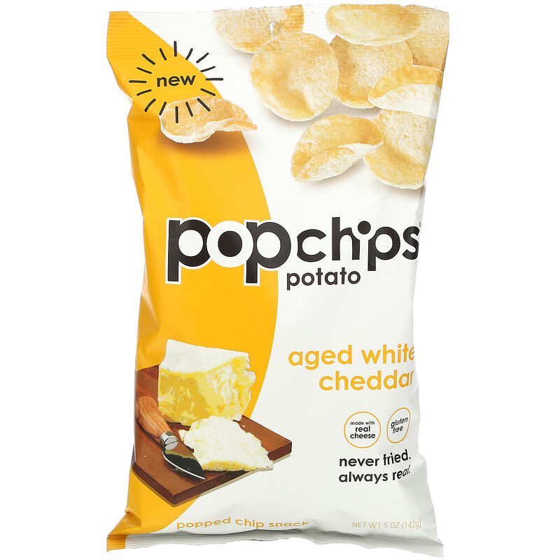 Popchips, Potato Chips, Aged White Cheddar, 5 oz (142 g) iHerb