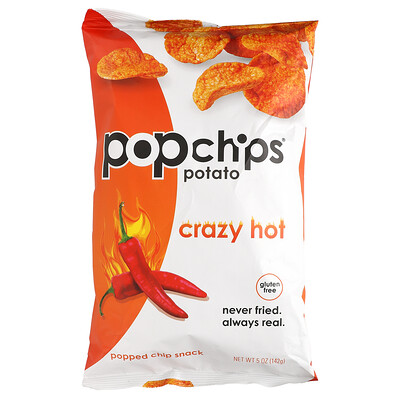 Popchips Картофельные чипсы, очень острые, 142 г