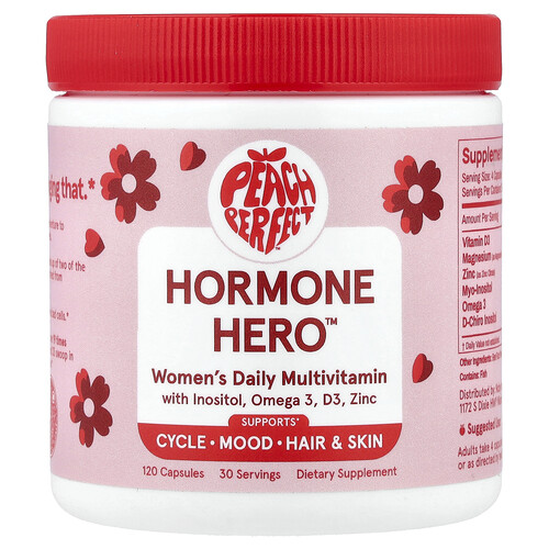 Peach Perfect Hormone Hero™, Women's Daily Multivitamin, 120 Capsules