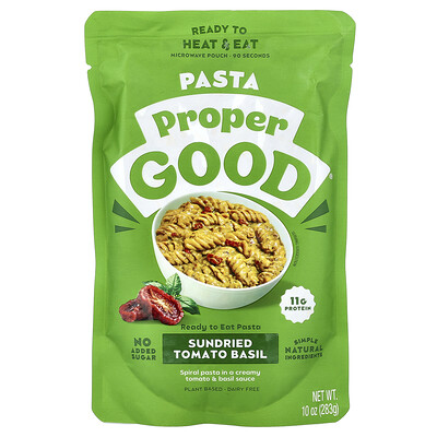 Product Image for Proper Good, Ready To Eat Pasta, Sundried Tomato Basil, 10 oz (283 g)