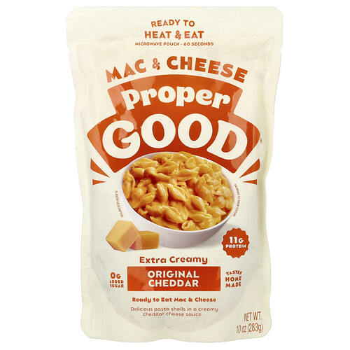 Proper Good, Ready to Heat & Eat, Mac & Cheese, Mac und Käse, Original Cheddar, 283 g (10 oz.)