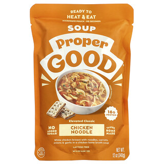 Proper Good, Ready To Heat & Eat, Chicken Noodle Soup, 340 g (12 oz)